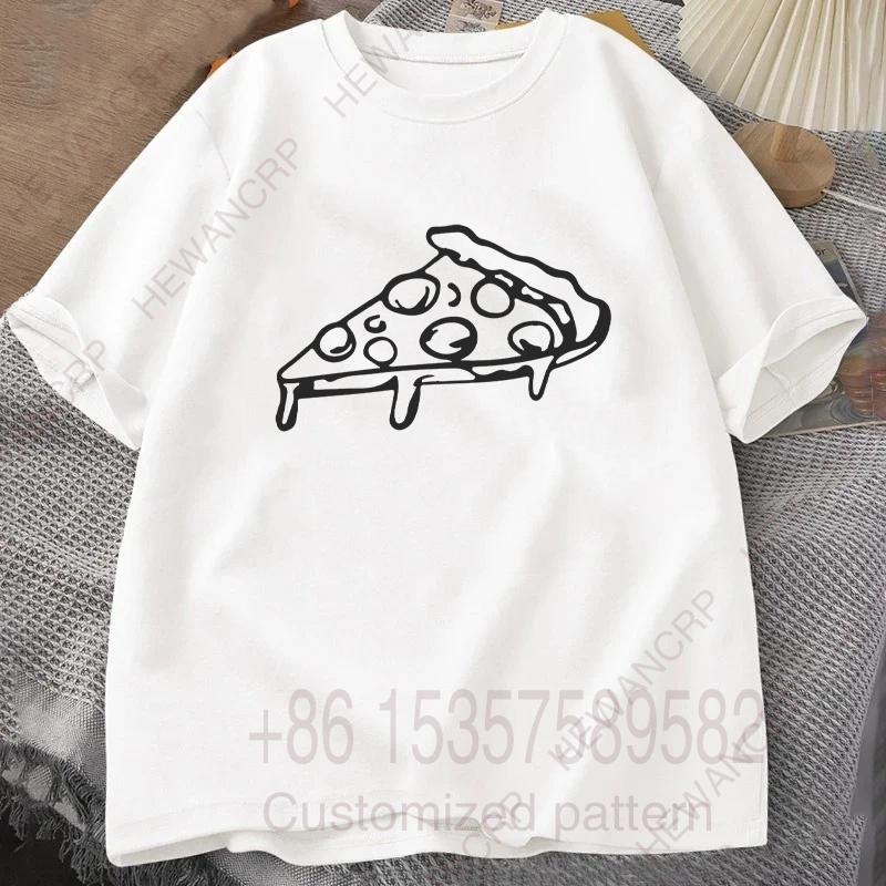 Daddy and Me Parent Child Set Mom and Me Pizza Set Tshirt Mens Tracksuit Round Neck Short Sleeves Casual Cotton Pullover