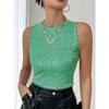 Women Fashion Sequins Slim Fit Sleeveless Cropped Casual Tank Top