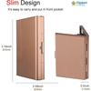 Stealodeal Rose Gold Premium RFID Blocking Metal ATM/Credit/Debit 8 Slots for Men & Women Card Holder