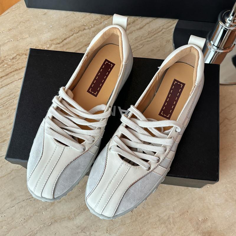 

Sweet Muse! Soft-soled casual sports shoes women s color matching 2025 new little white shoes functional lace-up single shoes 40 серебряный