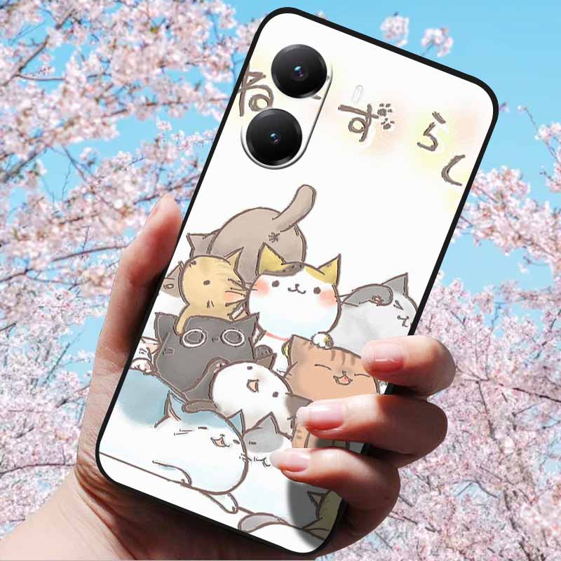 For Xiaomi Poco X7 Pro 3D Relief Flower Emboss Soft Silicone Case Cartoon Painted Back Cover for Poco X7 Pro with 3D Relief Case