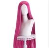 40Inch Long Straight Cosplay Wig Centre Parting Central Split Blond Pink Rose Red Purple Heat Resistant Synthetic Hair Wigs