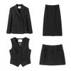 Baishiwang Korean-Style Four-Piece Set: Jacket, Vest, Skirt, and Suit for a Sophisticated Look.