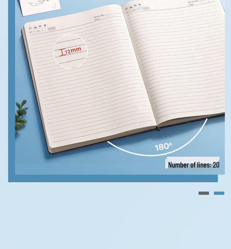 Large A4 Soft Leather Notebook for Students and Professionals