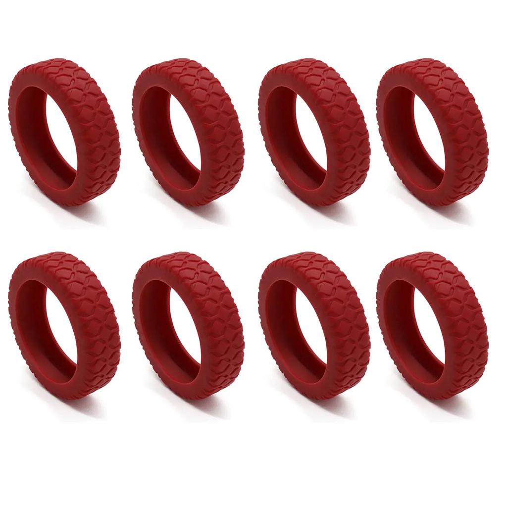 8pcs Travel Suitcases Wheel Protection Cover Anti Slip Wear Resistant Silicone Silents Protector for Carry on Luggage Caster