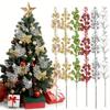 10Pcs Artificial Berry Bouquet Christmas Decoration Xmas Tree Pendant Ornament for Home Room Decor New Year 2026 Gifts Accessory