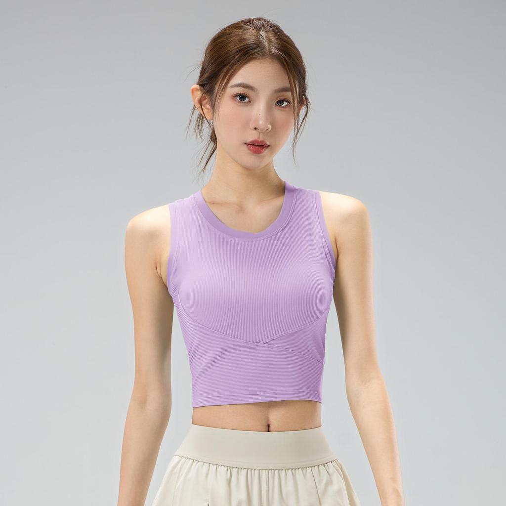 Women's Shockproof Yoga Tank: Wearable One-Piece Fitness & Pilates Bra Top