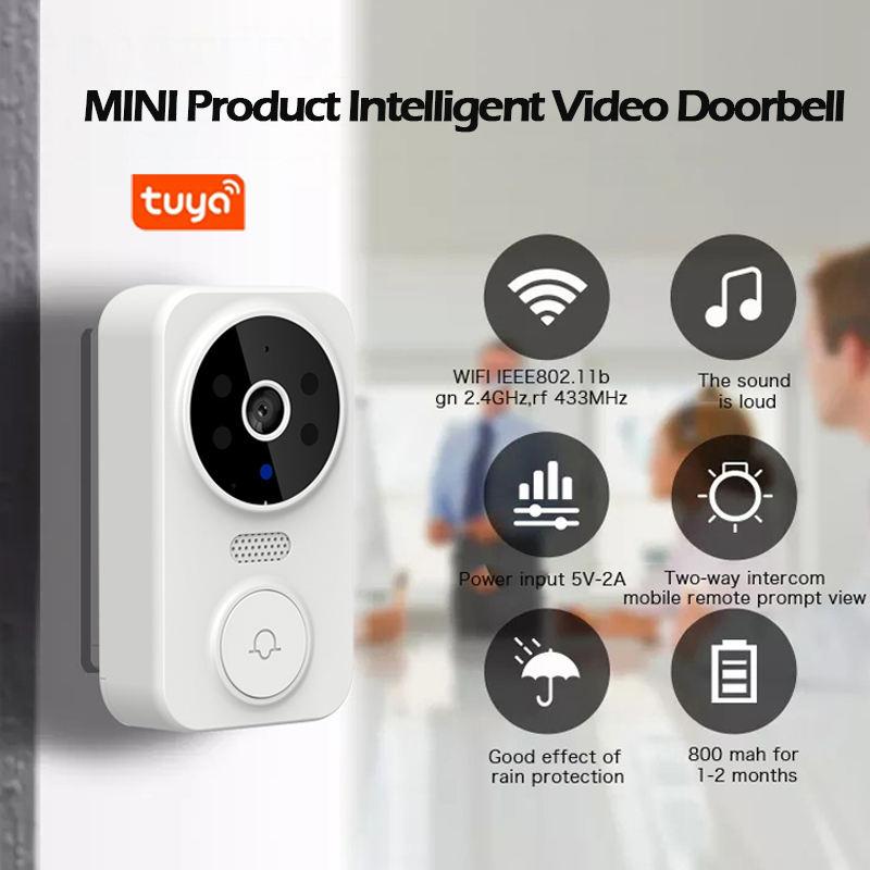 Tuya Home Security Wireless Ring Doorbell Video Smart WiFi Doorbell with Camera Intercom Door Bell Multi Apartment Video Audio