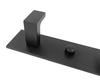 Wall towel rack with 5 hooks - black