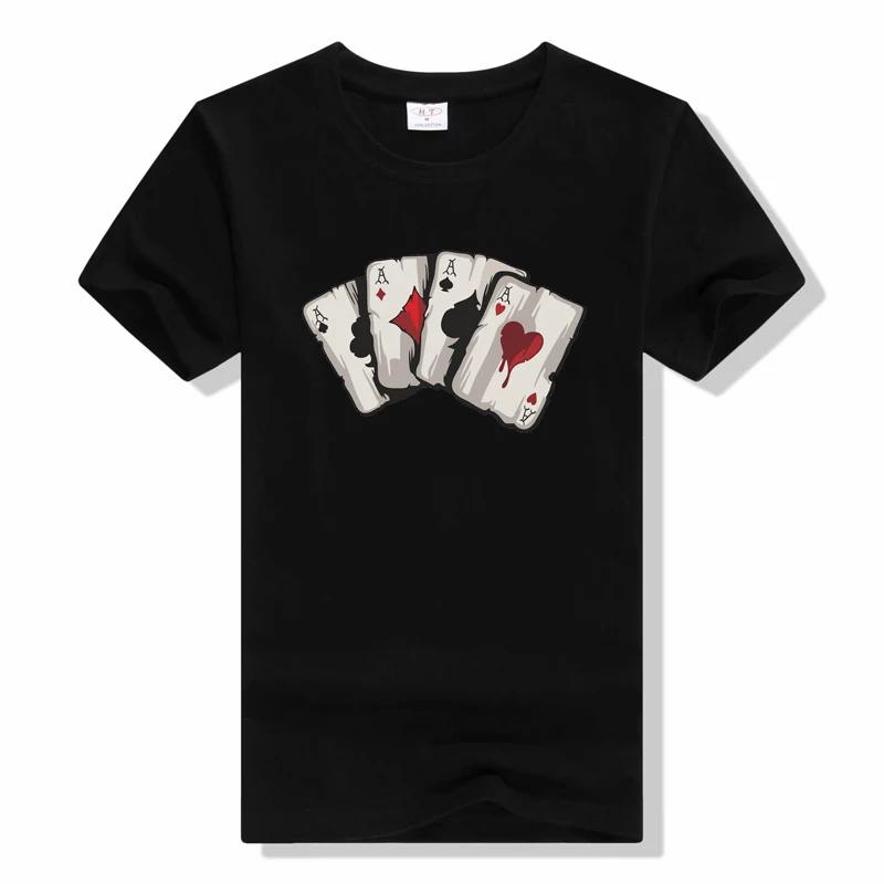 New design cartoon playing cards Cotton Printed Men Tshir... L