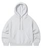 Oversized Fleece-Lined Balloon Sweat Hoodie - Back Melange
