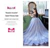 Girls' Fashionable Princess Gown - Puffy Trailing Evening Dress for Catwalk, Party, or Piano Performance