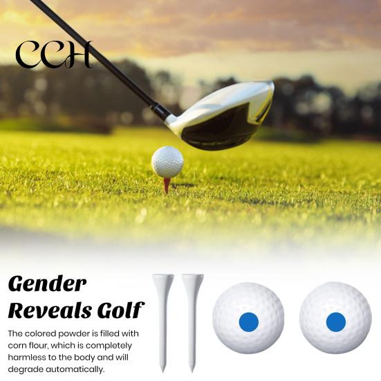 Unique Gender Reveal Idea Golf Ball with Tee Exploding Exquisite Craftsmanship Set Powder Explosion Announcement Party Themed Decoration Safe Option