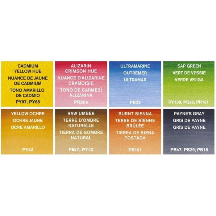 Set de poche aquarelle - WINSOR & NEWTON - 0390673 - 8 couleurs - Idéal pour paysages - Compact et léger