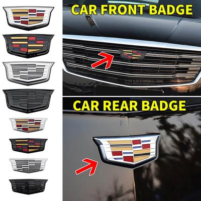 1 PIÈCE ABS pour Logo CT4 CT5 CT6 XT4 XT5 XT6 ATS XTS Accessoires Emblème Grille Centrale Avant Autocollant Emblème Coffre Arrière Voiture