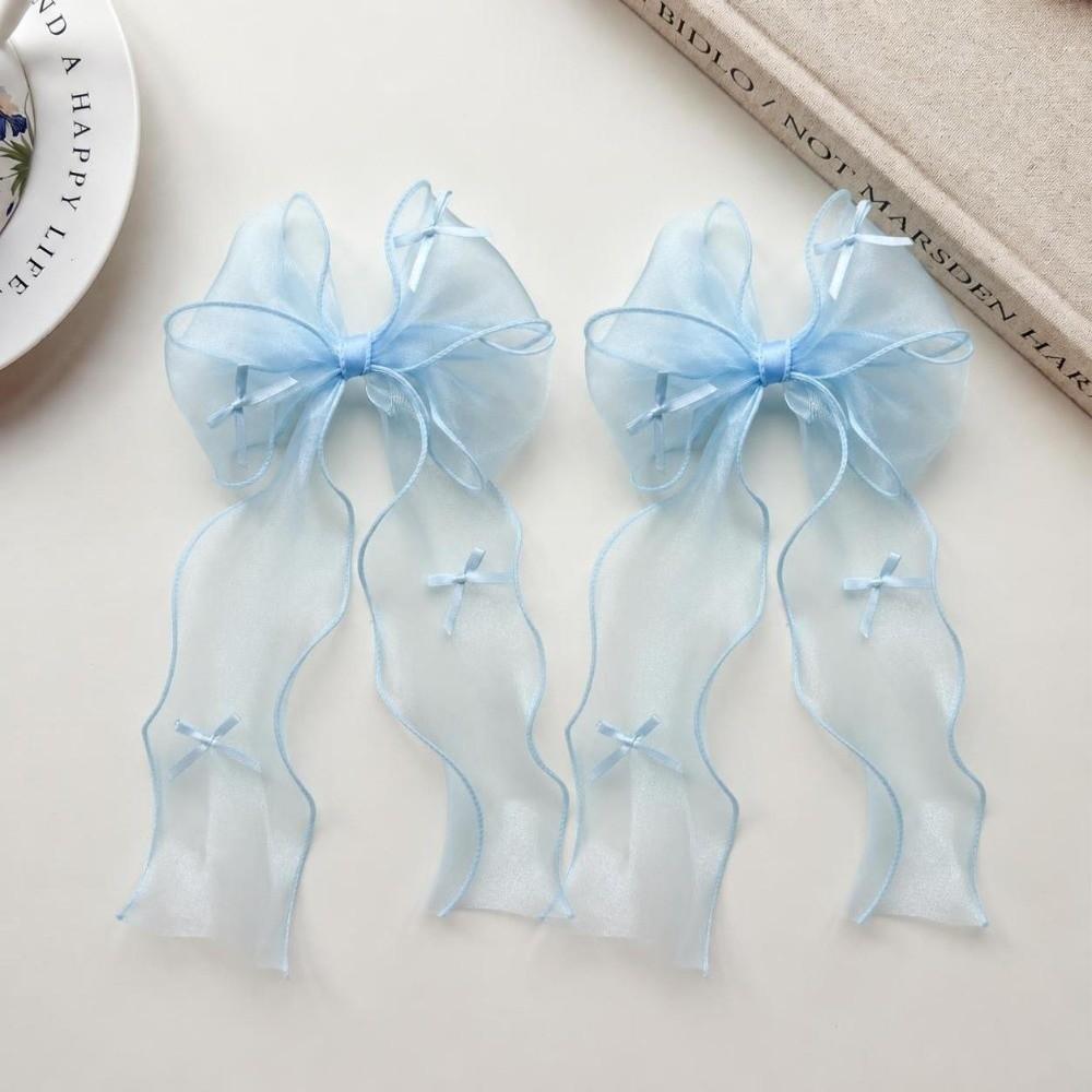 1 Pair French Headwear Bow Hair Clip Hair Accessories Chiffon Hair Accessories Wedding
