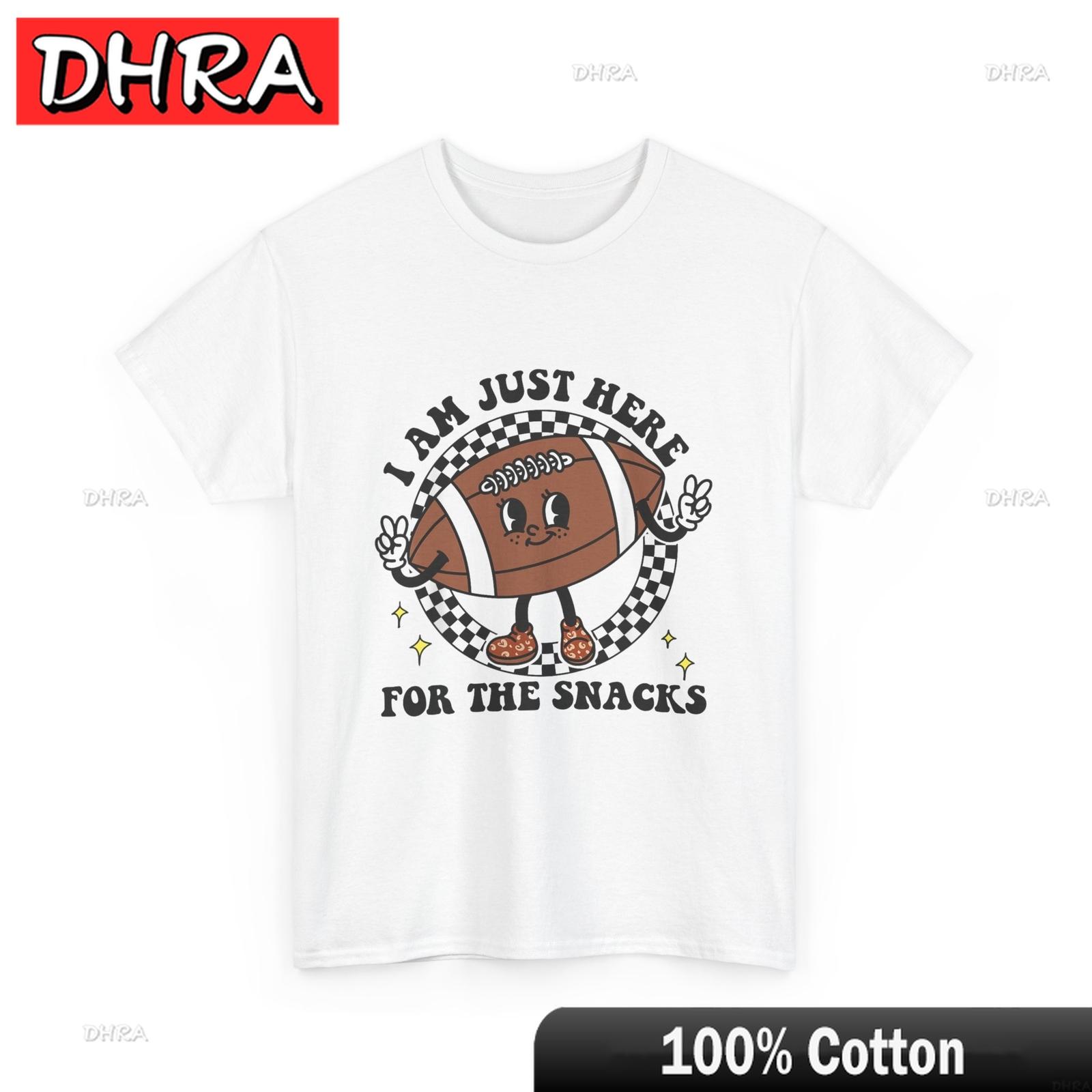 Football I Am Here for The Snacks Shirt Football Lovers Cute Funny Tshirt Creative Stylish Funny Tee Shirt Compression Hip Hop 4XL