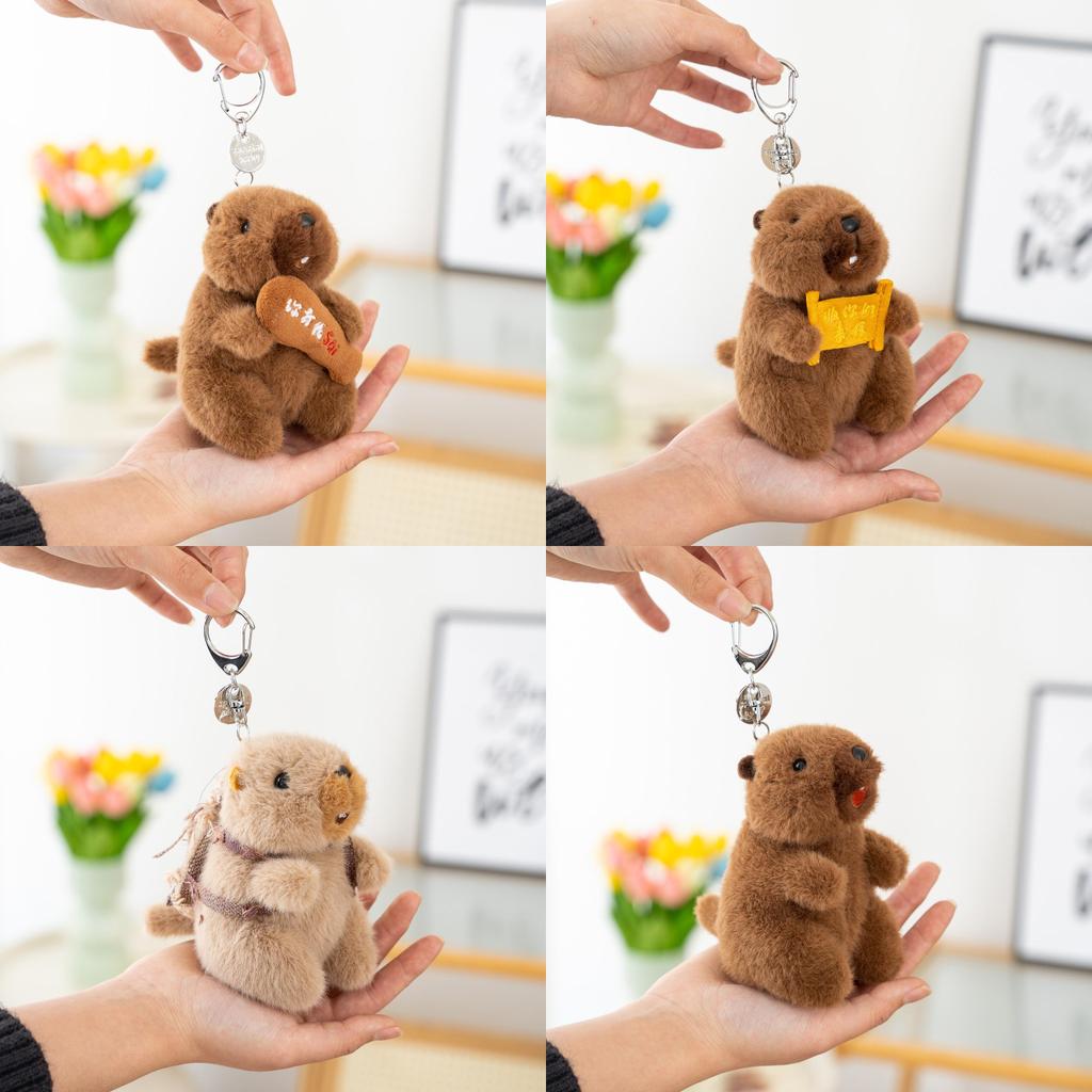 Groundhog Plush Keychain With Sound For Backpack Decor And Gifts