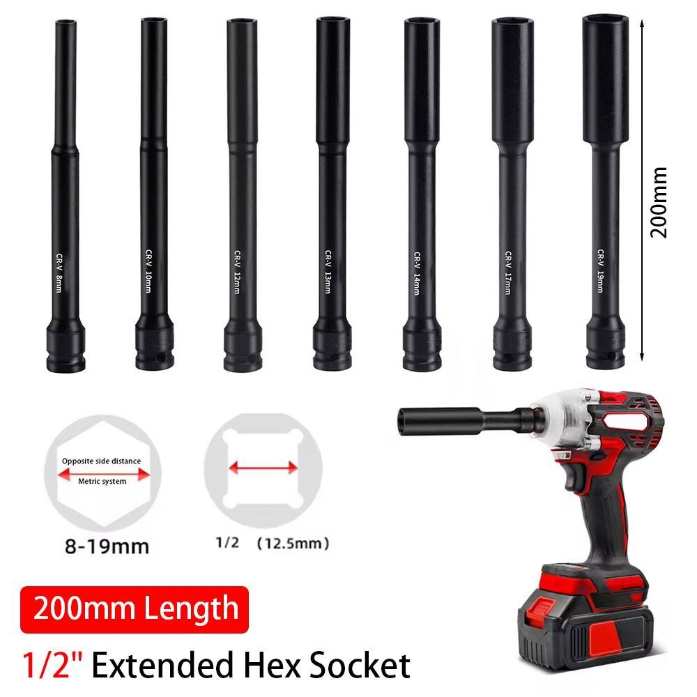 1Pcs Electric Hex Standard Wrench 1/2inch Extended Hex Socket Socket Head Adapter