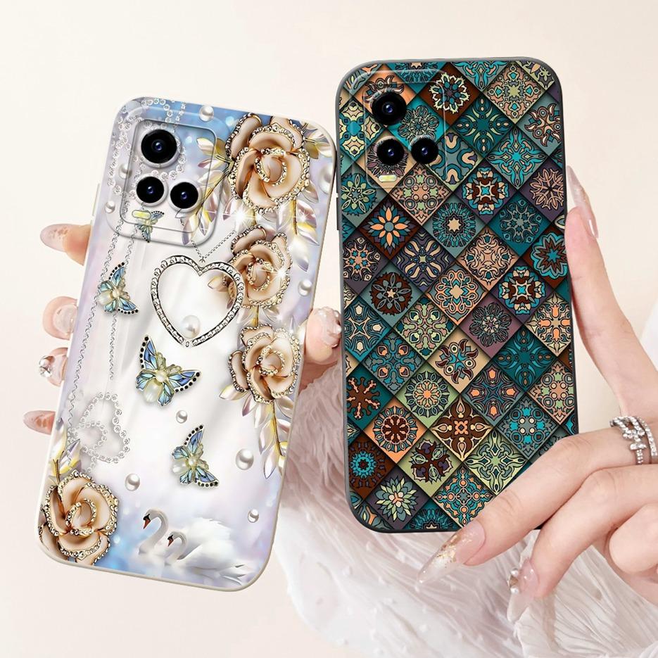 Pour Vivo Y21 Y21s Y21t Coque Vivo Y33s 4G V2109 Mignon Chat Dessin Animé Housse Souple TPU Coque de Téléphone Pour Vivo Y21s VivoY21 V2111 V2110 Sacs