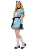 Alice in Wonderland Adult Cosplay Dress, Maid Outfit Halloween Party Costume for Women Role Play