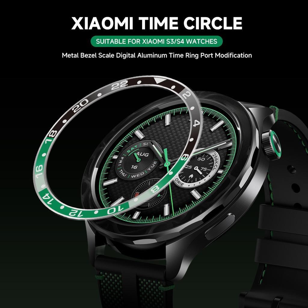 Stahl Lünettenringe für Xiaomi Watch S3/S4 Kratzfeste Metallabdeckung Schutz Uhrendekorationszubehör für Xiaomi Watch S4 Hülle