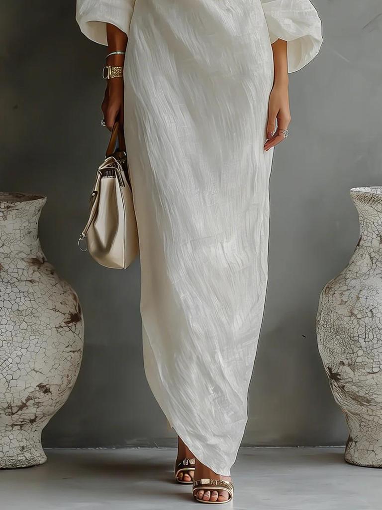 2026 Spring/Summer European Women's Off-the-Shoulder Long Dress