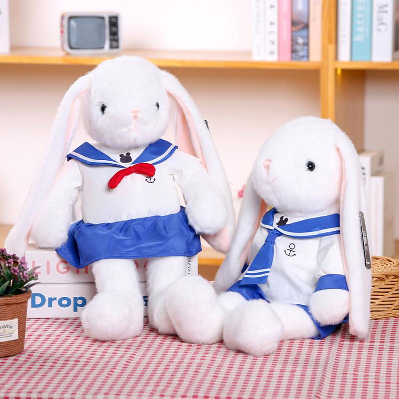 Cute Sailor Suit Cartoon Rabbit Plush Doll Toy For Kids Gift And Home Decor