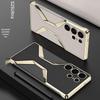 Samsung S25 Ultra Borderless Electroplated Leather Drop-proof Phone Case