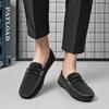 Fashion 2025 Fashionable Spring Suede Men's Comfortable Bean Shoes Korean Version Trendy Versatile One Foot Soft Sole Anti Slip Loafers