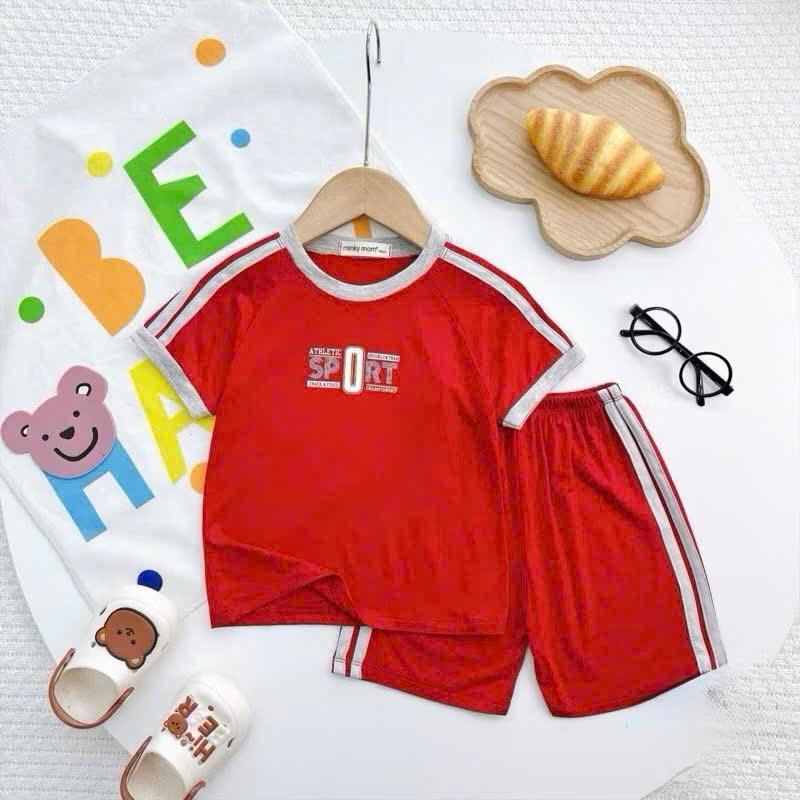 Children's sports style short sleeved set, casual and versatile