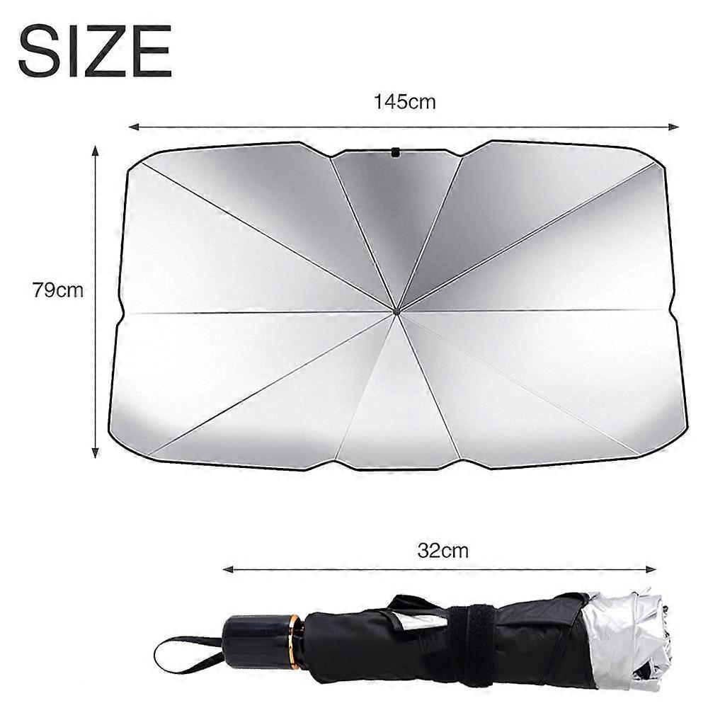 Car Sunshade Windshield Umbrella Foldable Car Windscreen Sunshade Sun Visor Front Window Sun Shade Cover(79 * 145cm)