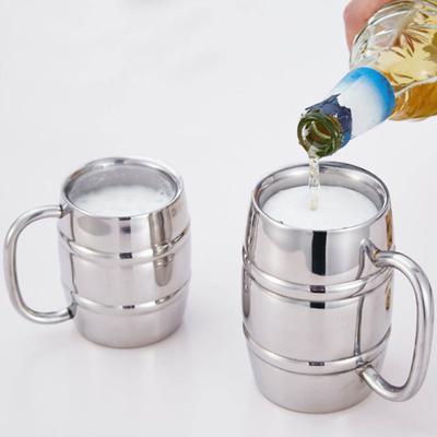 420/320ml Kitchen Plain Stainless Gadget Double Wall Coffee Steel Beer Milk Cup