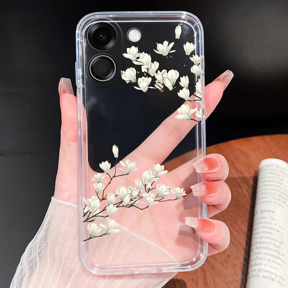 

Clear Case For Poco X8 Pro Max 5G Color Flower Soft Slim TPU Silicone Shockproof Protective Phone Cover For Poco X 8 X8Pro Funda Poco X8 Pro Max