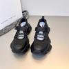 2025 Summer New Thick-soled Heightened Silver High-end Dad Shoes Women's Hollow Breathable Sports Mesh Shoes Sandals
