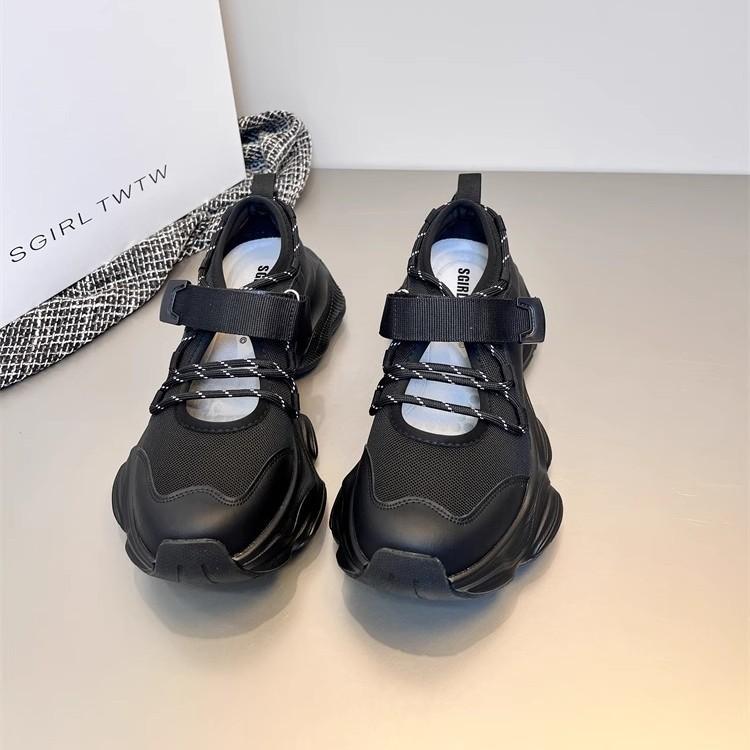 2025 Summer New Thick-soled Heightened Silver High-end Dad Shoes Women's Hollow Breathable Sports Mesh Shoes Sandals