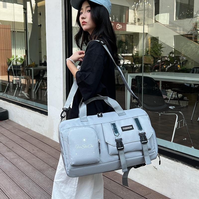 Simple and Casual Outing Large Capacity Portable Travel Bag Dry and Wet Separation Sports Gym Bag Can Be Used To Pull Rod and Shoe Bin