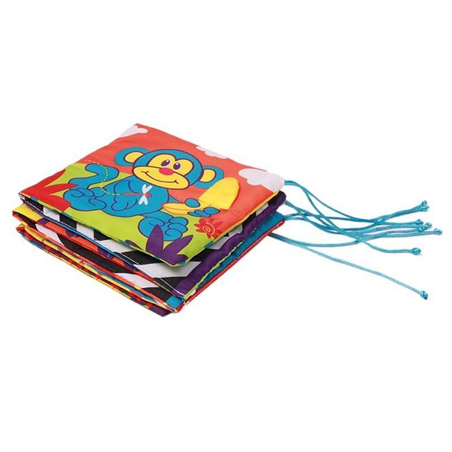 Learn Picture Animal Book Gallery Hračka Soft Zoo Postýlka Baby Cloth Book Intelligence 1 ks