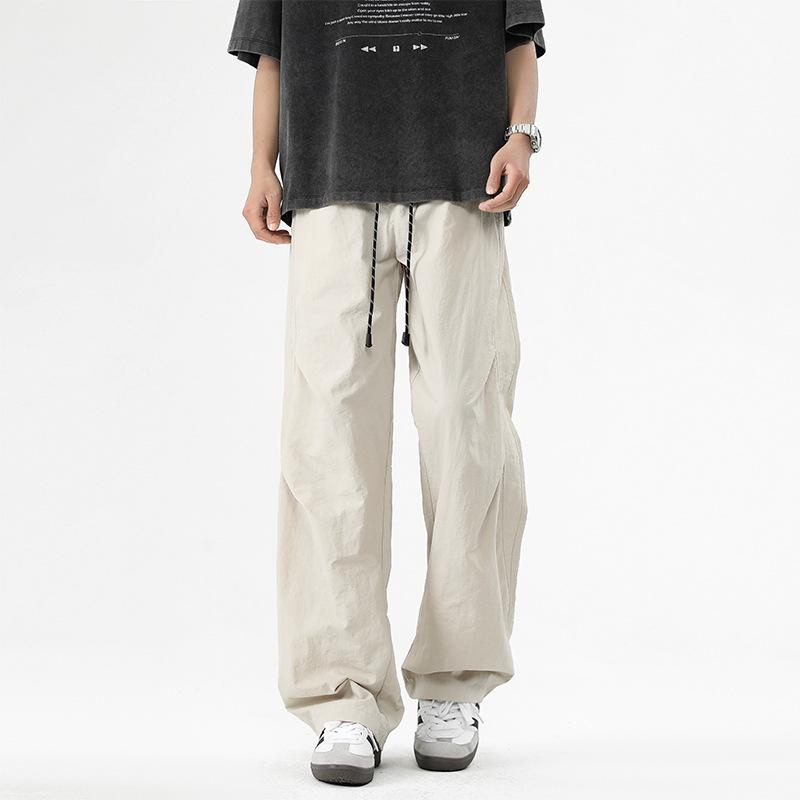 Mountain outdoor men's summer overalls straight wide-leg pants casual versatile loose trousers men