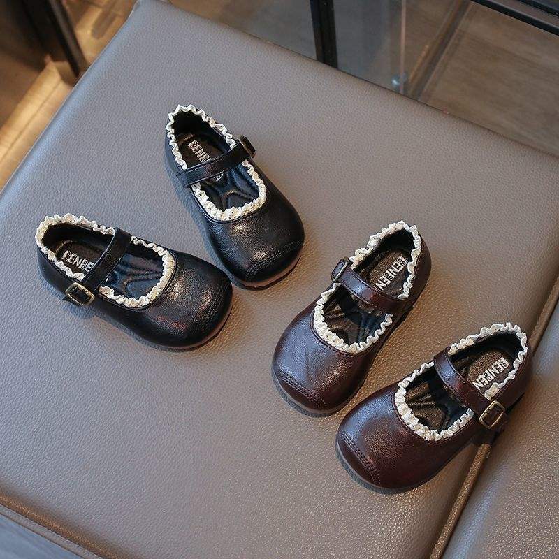 Girls' Leather Shoes 2025 New Spring and Autumn Children's Shoes Baby Fragrant Princess Korean Version of Female Treasure Soft-soled Single Shoes