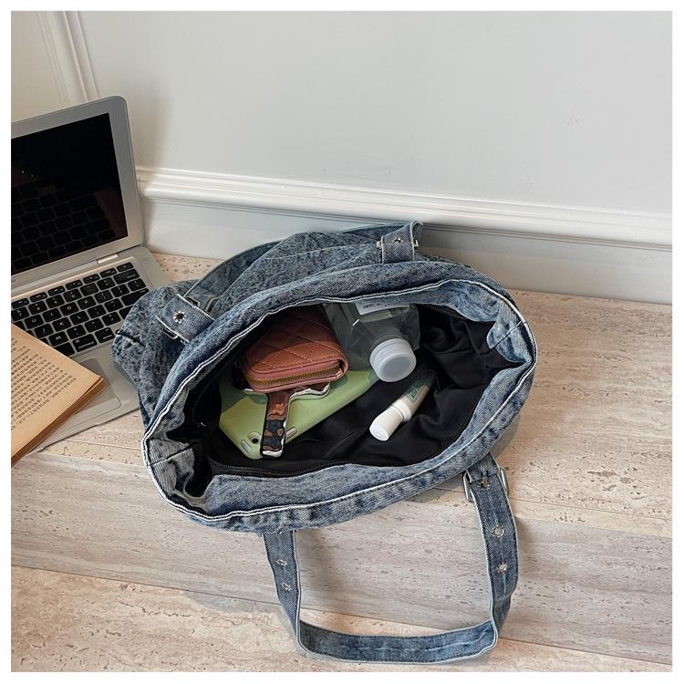 Japanische Retro-Denim-Crossbody-Tasche für Damen – Lässige künstlerische Umhängetasche für Studenten