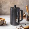 Zaparzacz do herbaty kawy szklany French Press 600 ml czarny KLAUSBERG KB-7746