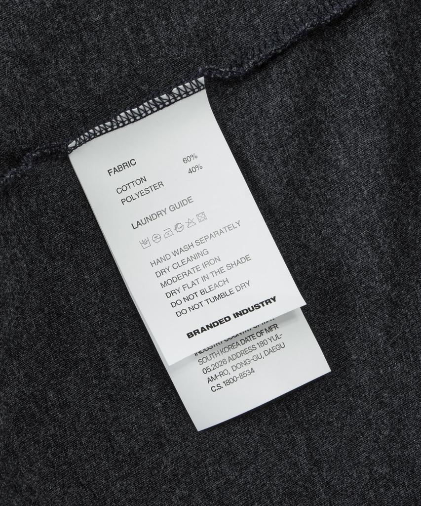 Beulaendideu Soft Slub Crop T-Shirt [Charcoal]