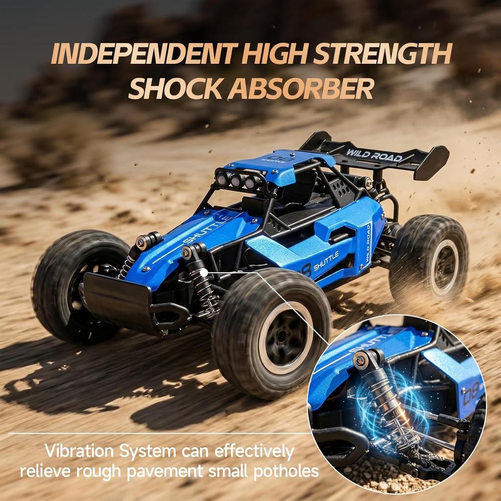 1:16 RC Car All Terrain Monster Truck LED Headlights Outdoor 2WD Off-Road Hobby RC 2.4GHz 20Km/h Remote Control Car Toy Gift Kid