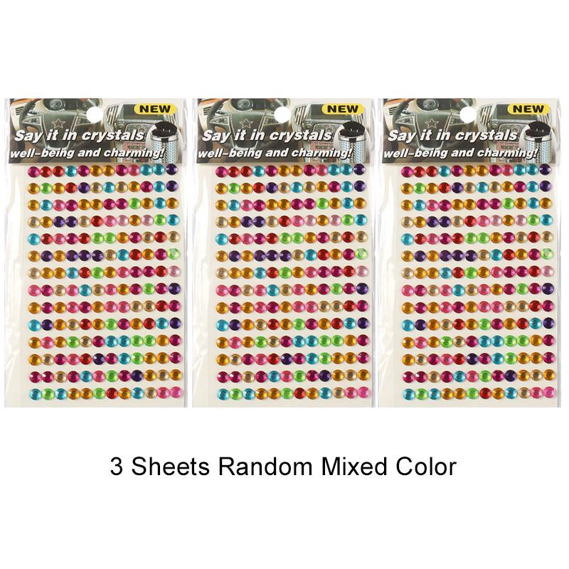 Colorful Crystal Sticker 1/2/3/5/10Sheet Diamond Graffiti Stickers Mini Crystal Diamond Cute Creative Stationery DIY Sticker ZYF