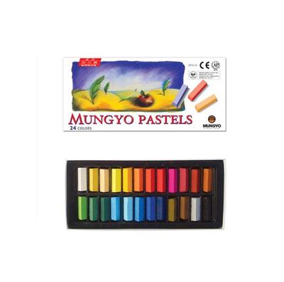 Non Toxic Mungyo Soft Pastel Set of 24 Assorted Colors Square Chalk