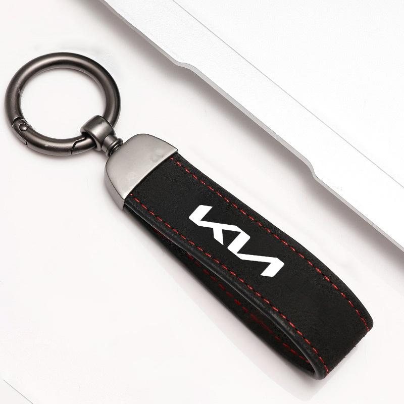 OXPJ7 High-Grade Suede Car Styling Keychain Pendant Keyring Auto Accessories For Kia rio ceed sportage cerato soul sorento k2 k5 flip