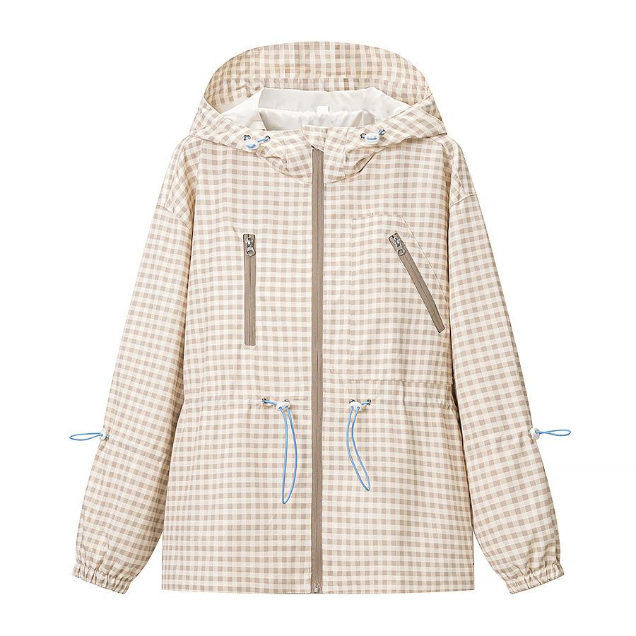 European and American style, new women s clothing, fashionable, casual, versatile, fashionable and foreign style, plaid coat S