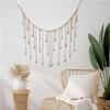 Home Decoration Photo Wall Wooden Beads Hemp Rope Clip Wall Hanging Living Room Background Decor Wall Photo Storage Display Clip