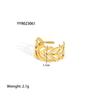 18K Gold-Plated Adjustable Stainless Steel Ring for Women - Simple, Trendy Jewelry Design